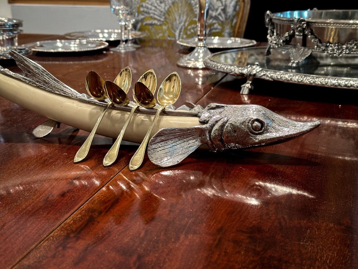 Sturgeon Caviar Spoon Holder-photo-3