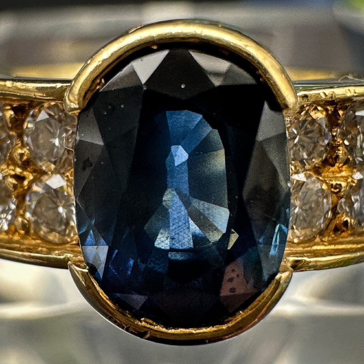 Vintage Sapphire And Diamond Ring-photo-3