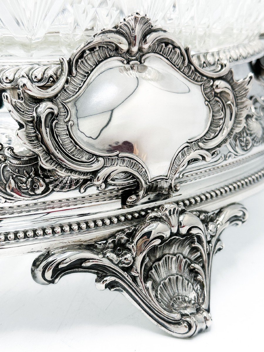 Louis XV Style Centerpiece In Crystal And Sterling Silver 800/1000-photo-1