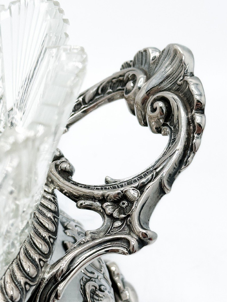 Louis XV Style Centerpiece In Crystal And Sterling Silver 800/1000-photo-2