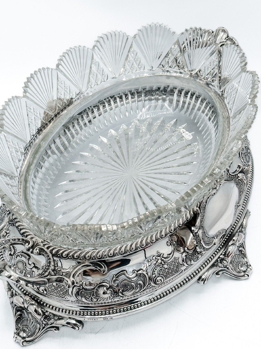 Louis XV Style Centerpiece In Crystal And Sterling Silver 800/1000-photo-4