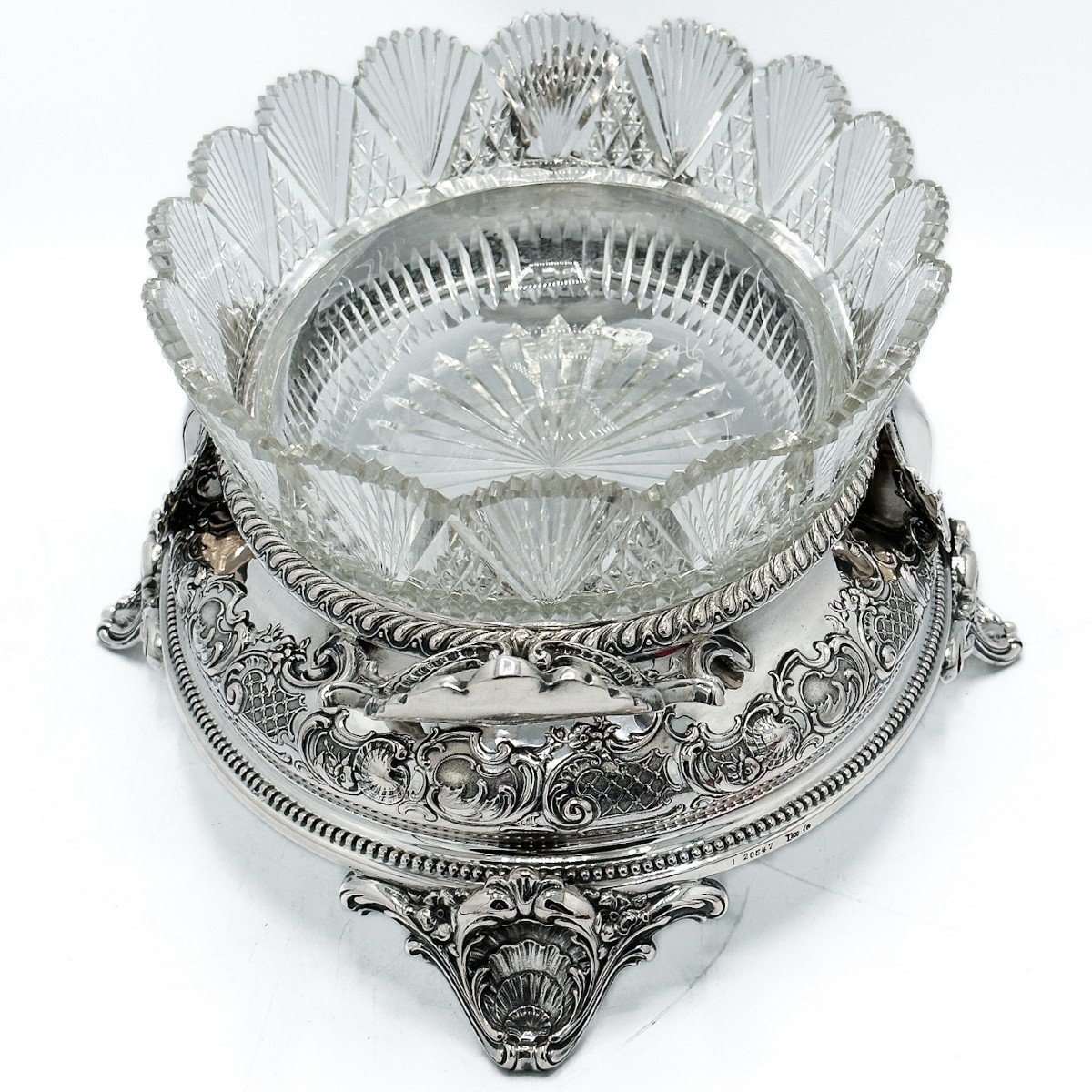 Louis XV Style Centerpiece In Crystal And Sterling Silver 800/1000-photo-7