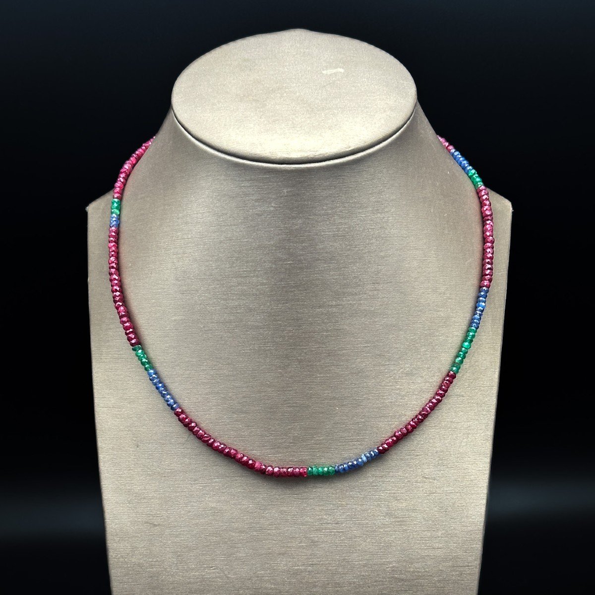 Emerald, Sapphire And Ruby Necklace-photo-2