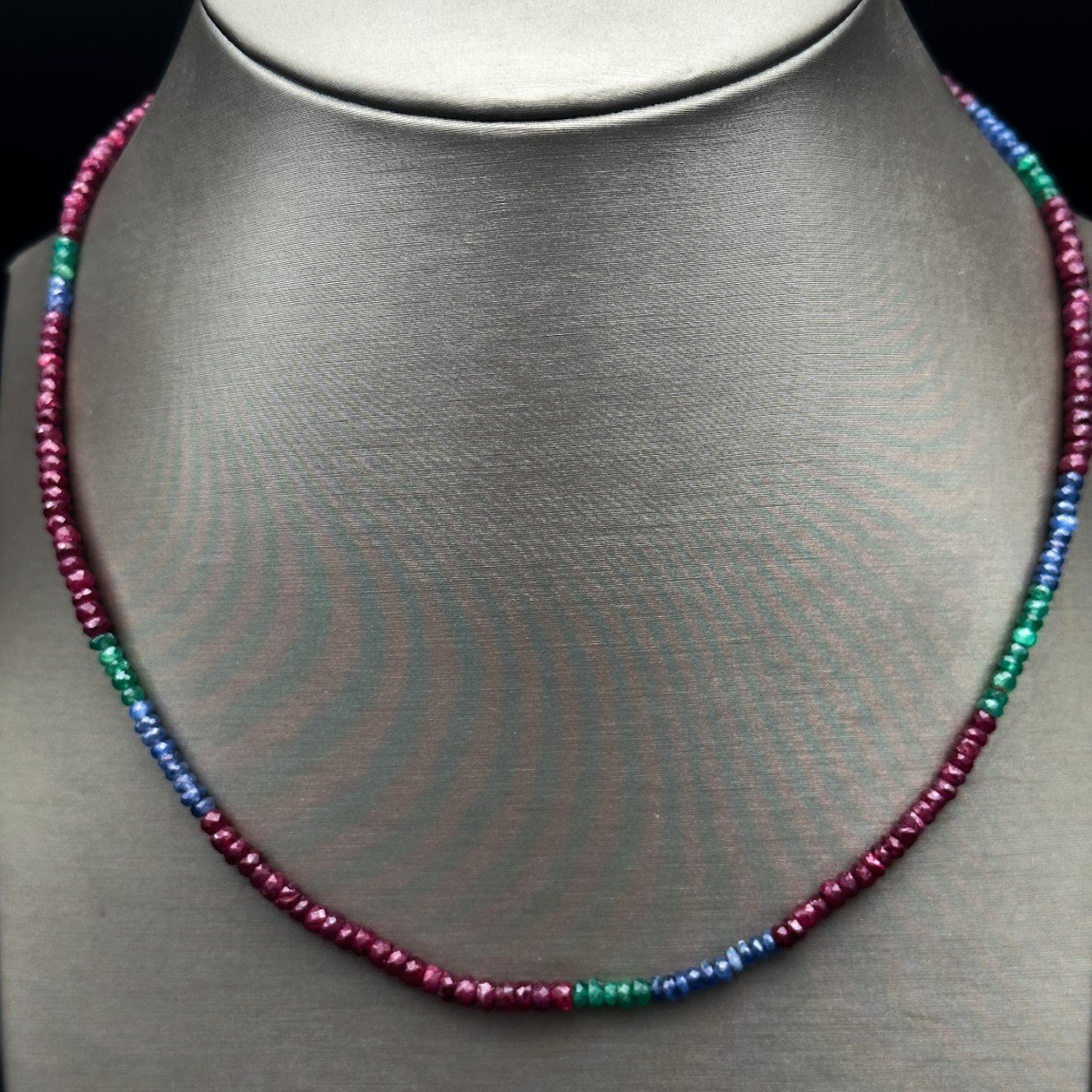 Emerald, Sapphire And Ruby Necklace-photo-3