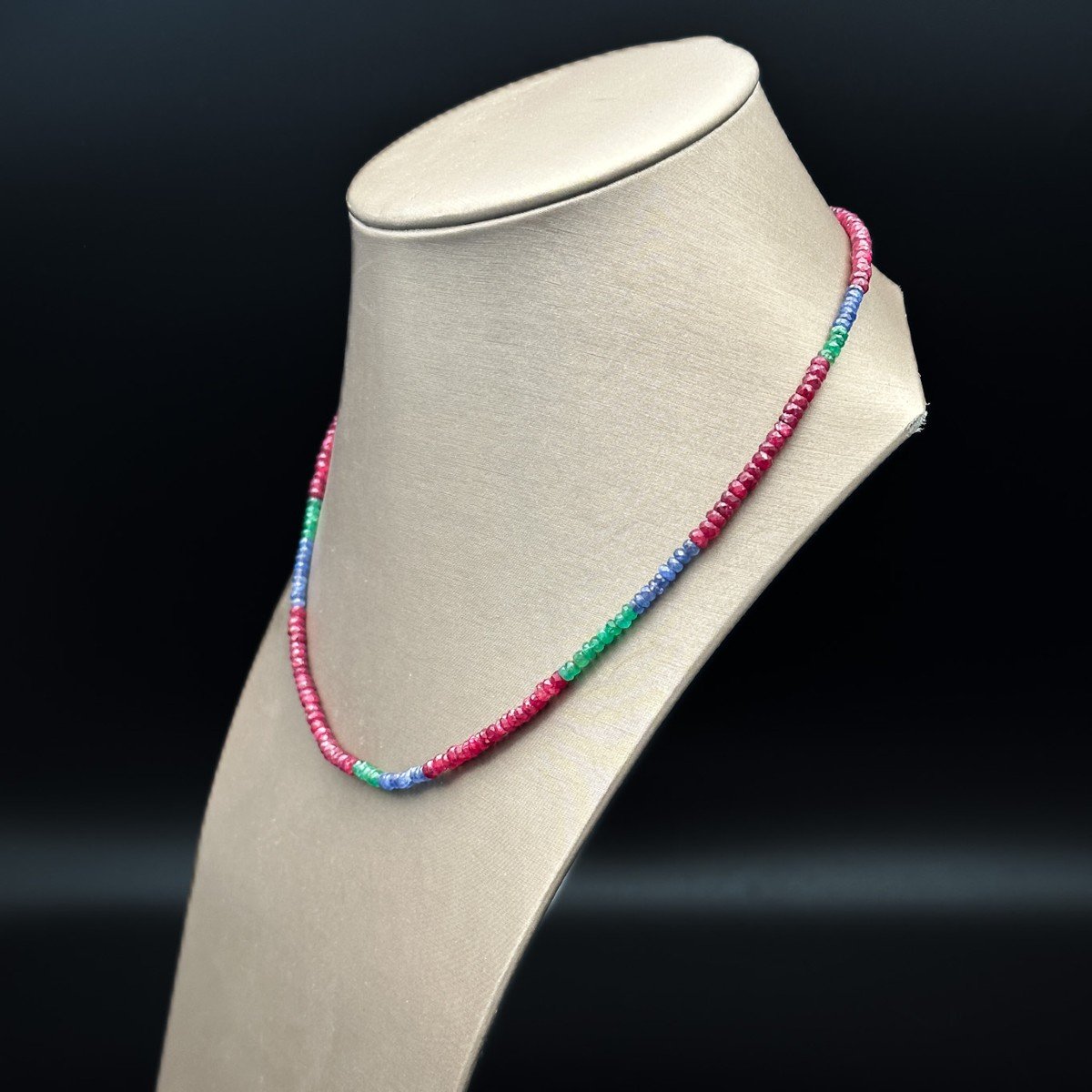 Emerald, Sapphire And Ruby Necklace-photo-4