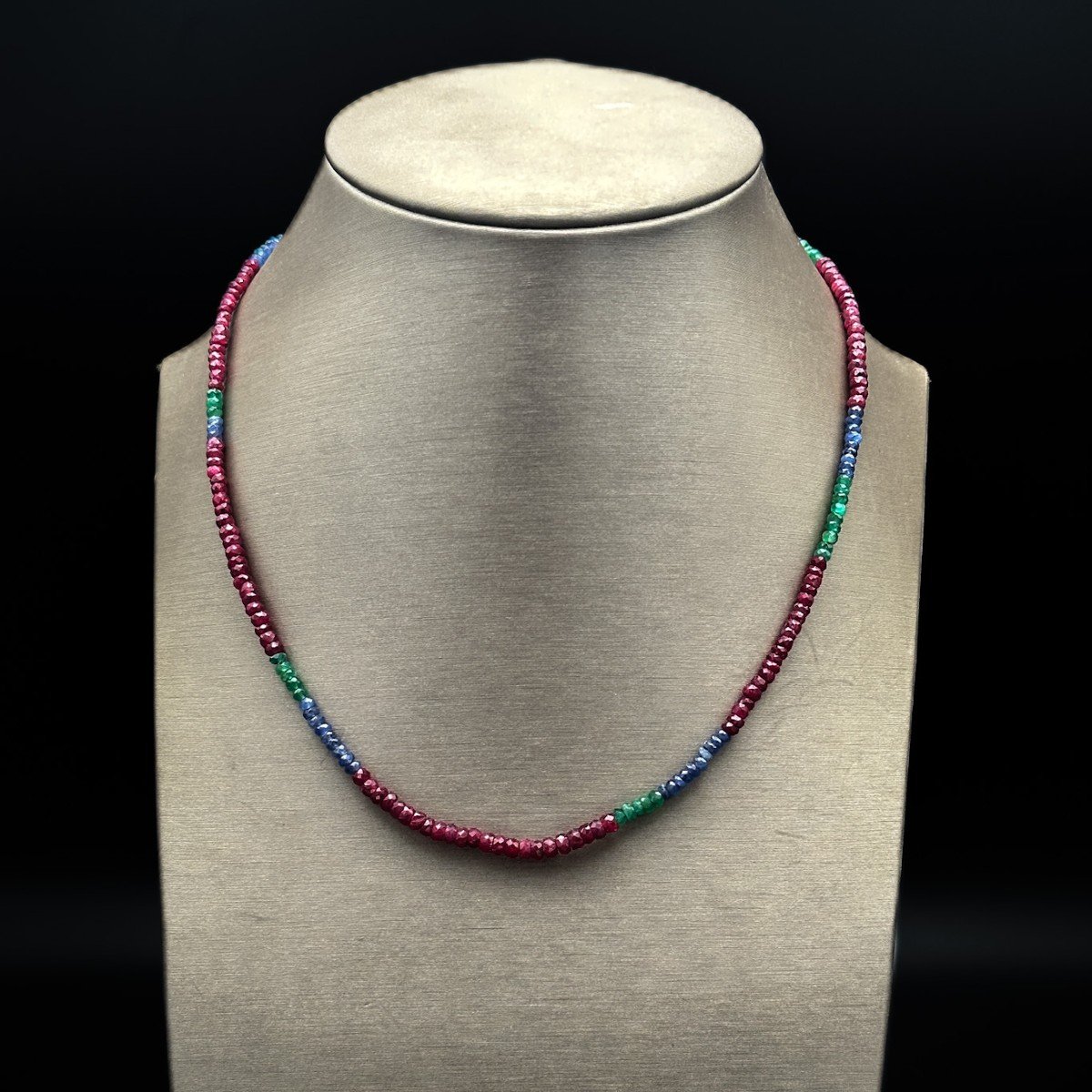 Emerald, Sapphire And Ruby Necklace-photo-3