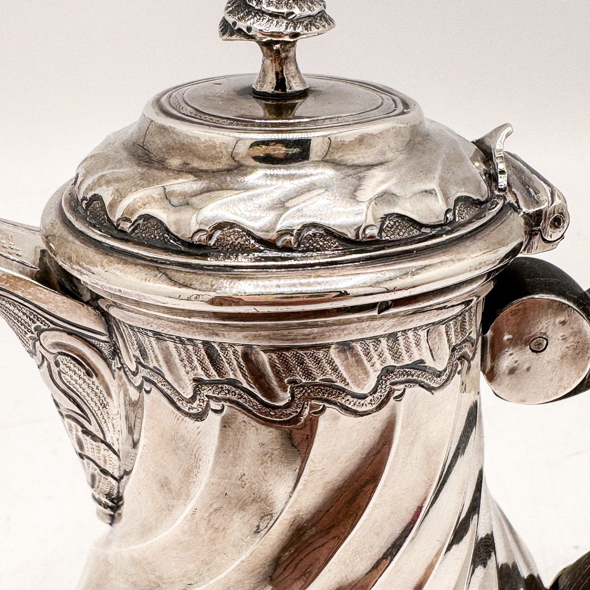 Lyon 1767 Cafetière égoïste En Argent Massif-photo-1