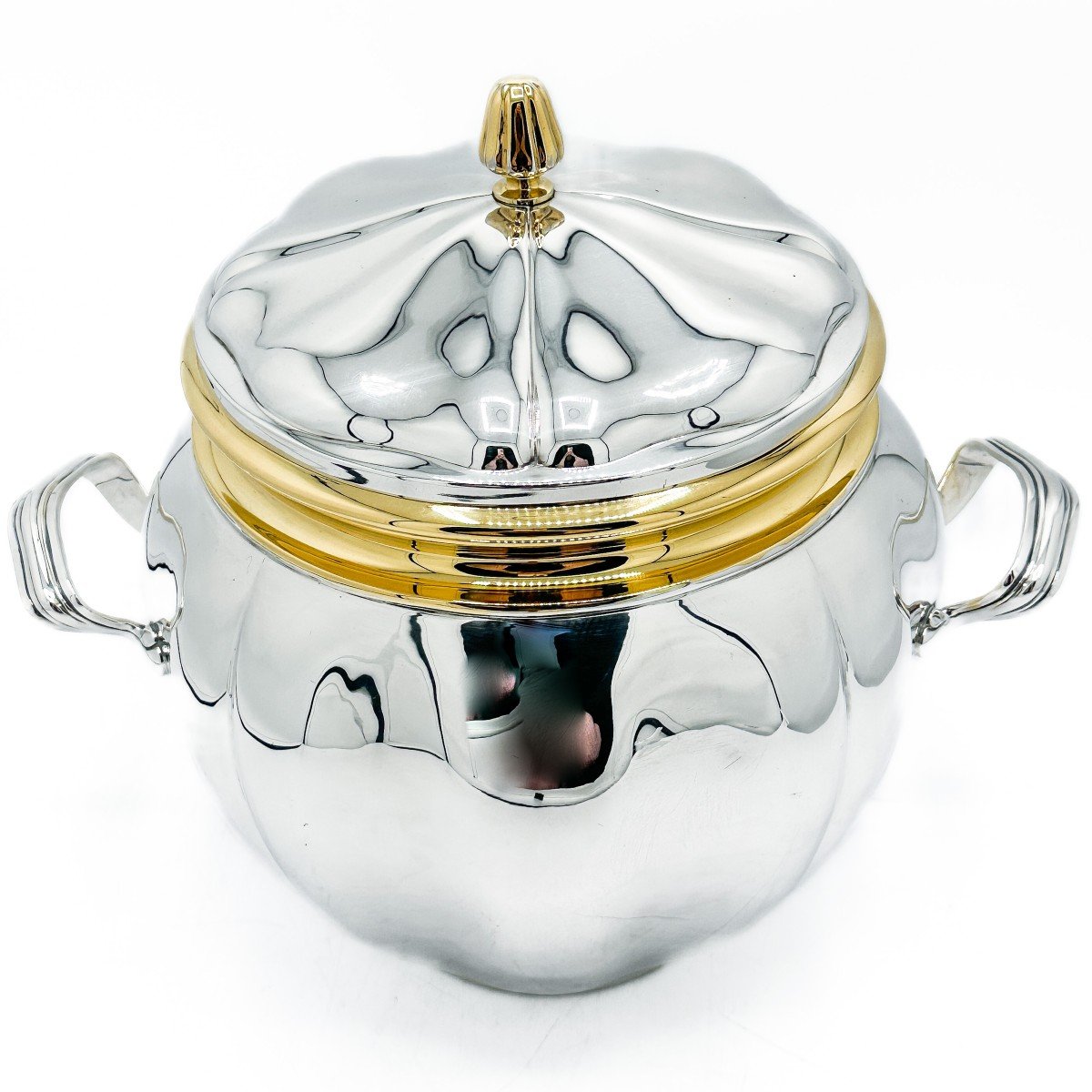 Delheid, Double Champagne Bucket And Ice Bucket 925/1000 Sterling Silver.  -photo-2