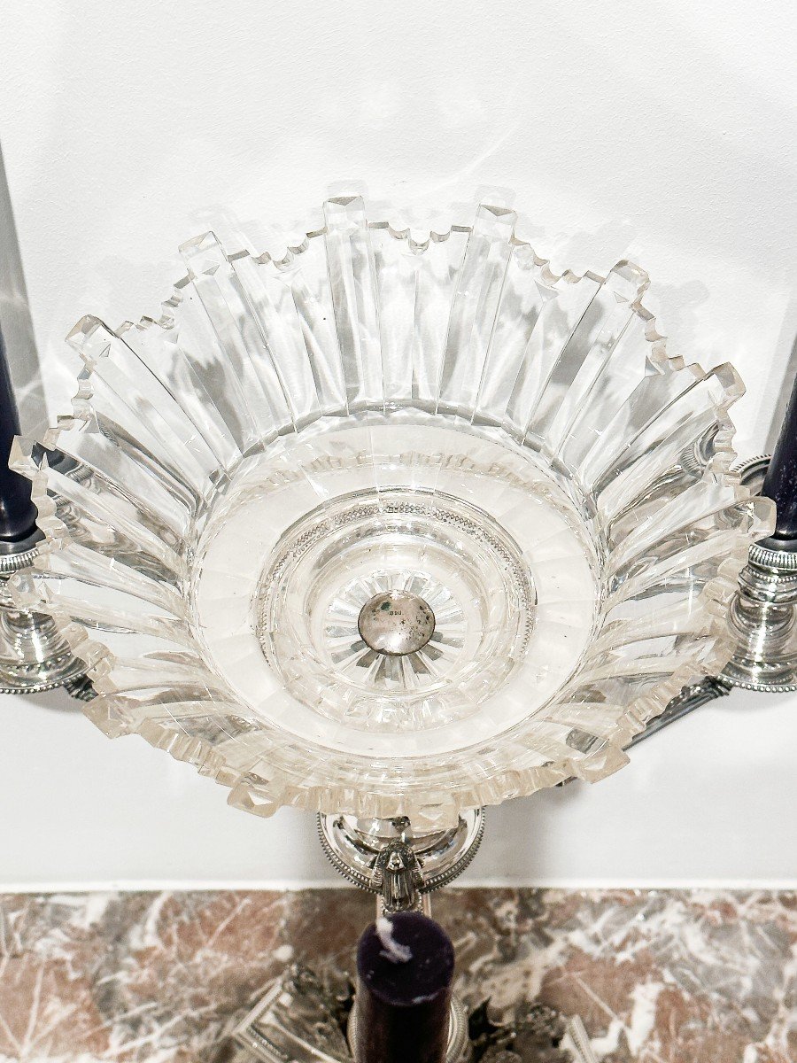 Large Epergne In English Sterling Silver -photo-4