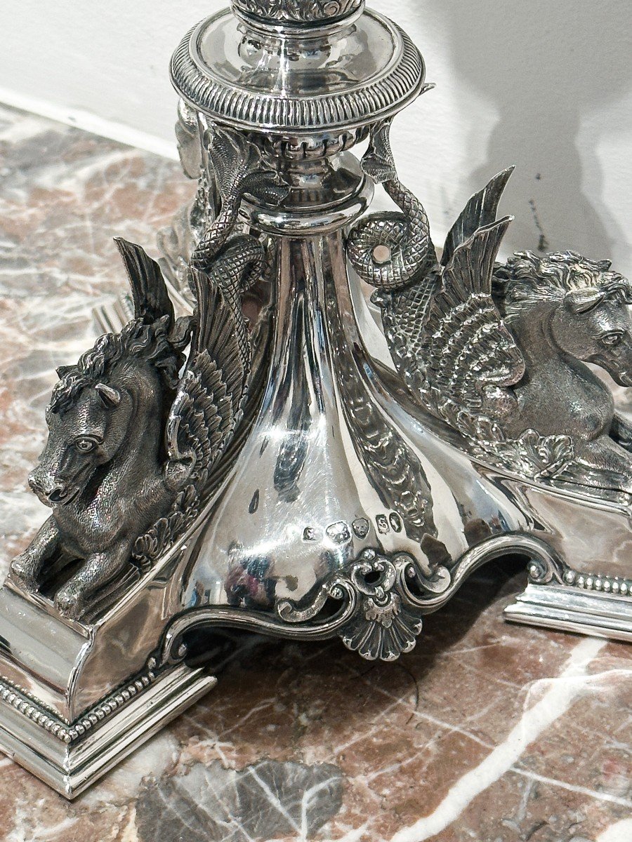 Large Epergne In English Sterling Silver -photo-6