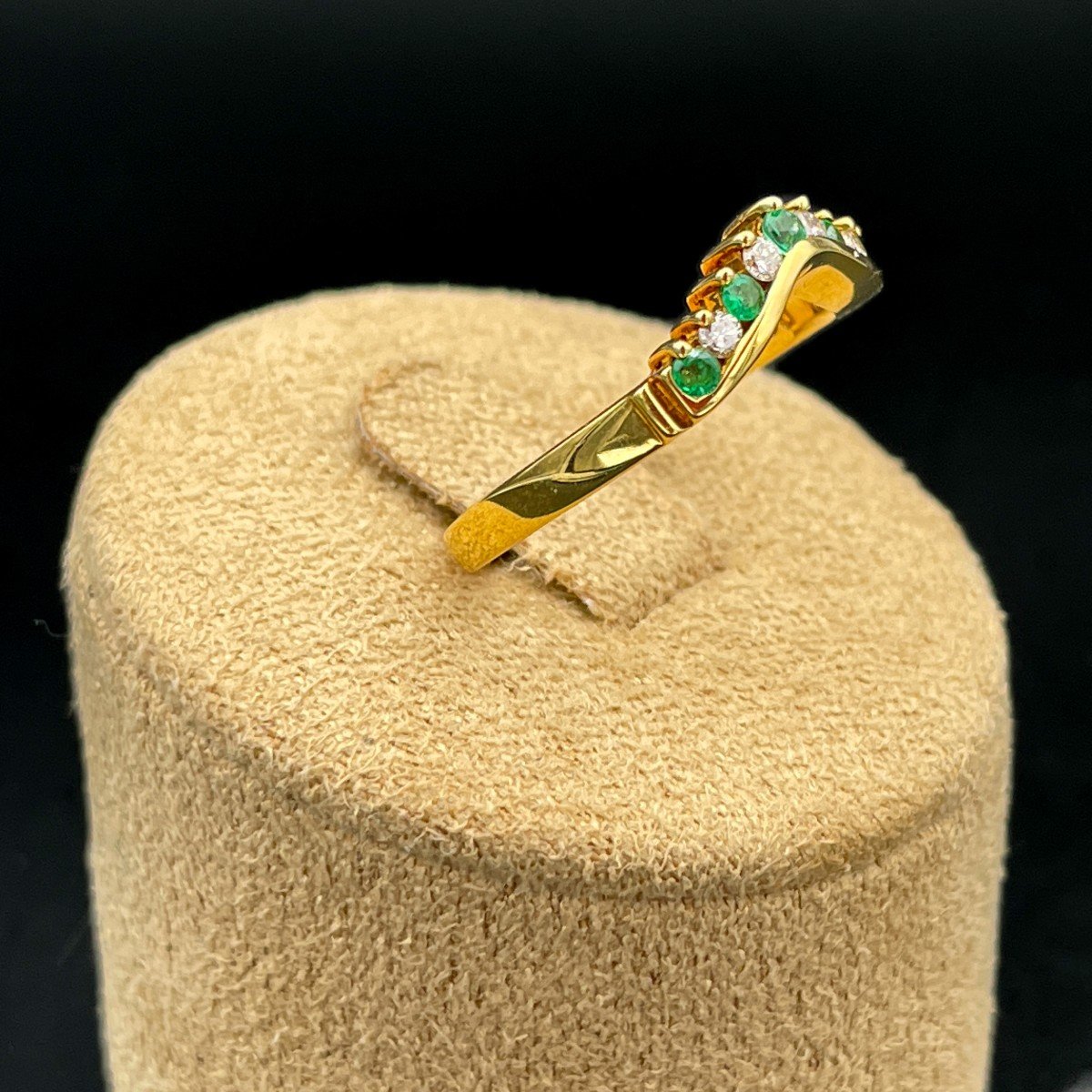 Bague émeraudes Et Diamants En Diadème-photo-4