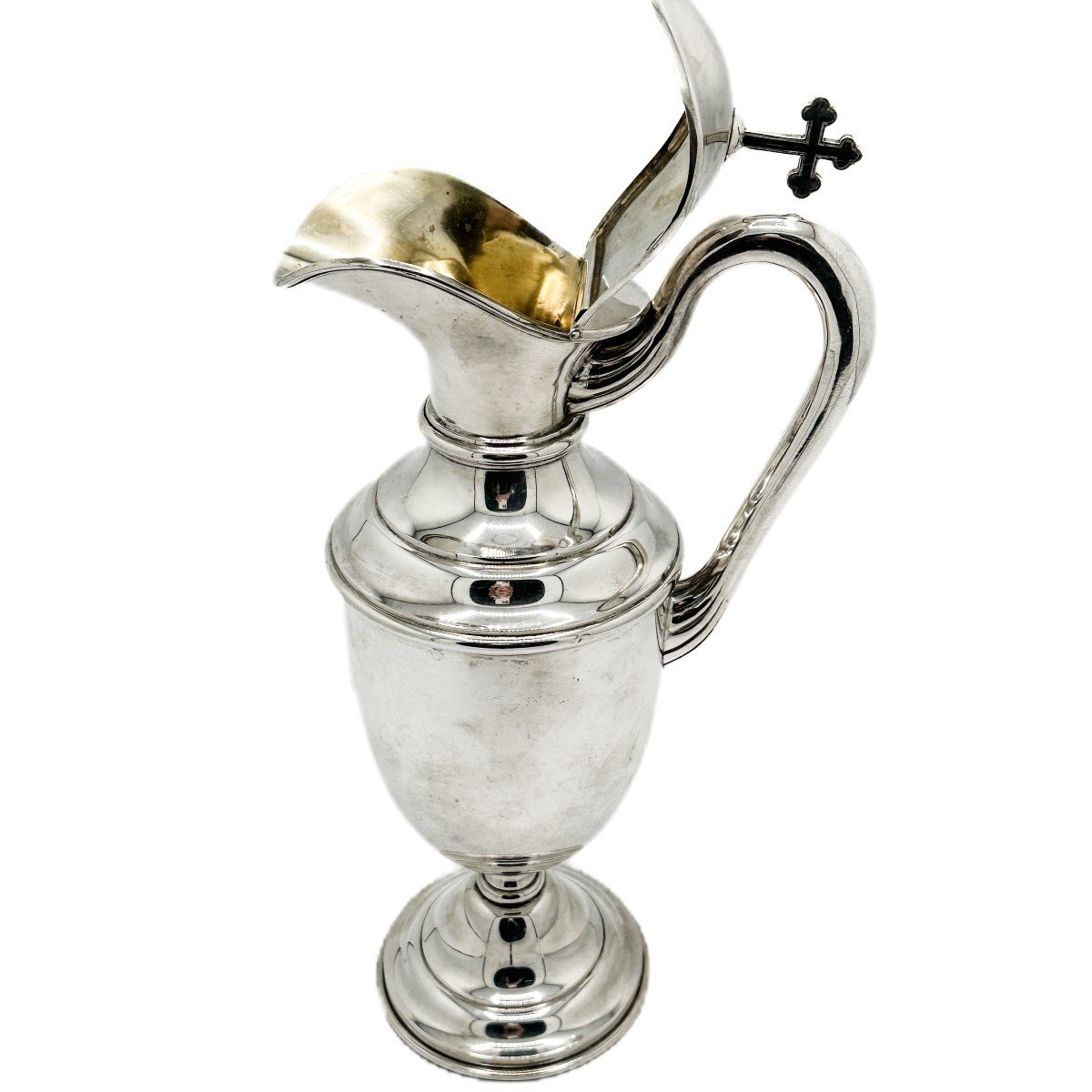 Mass Wine Carafe In 800/1000 Sterling Silver-photo-3