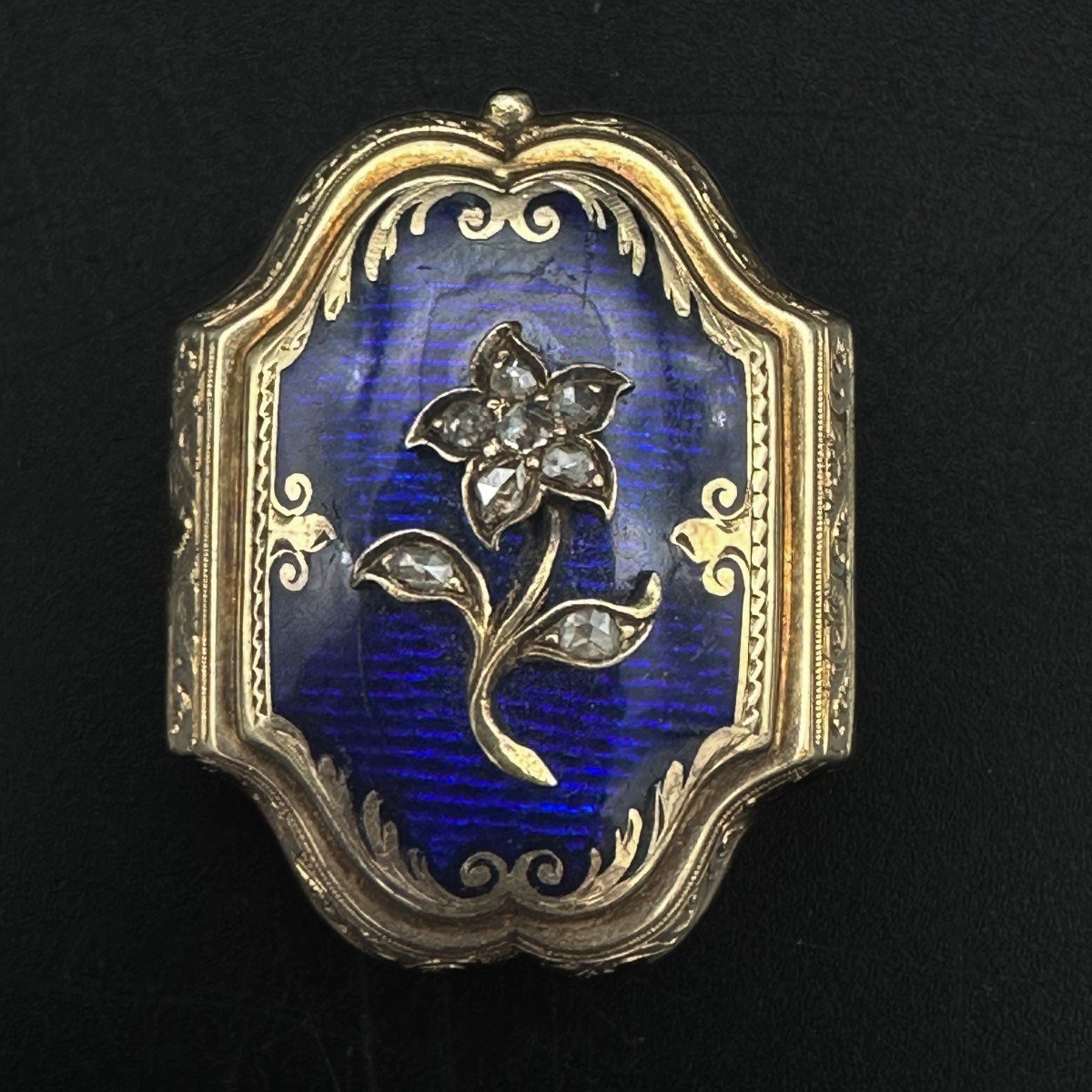 Boîte à Pilules  /pendentif Or 14 Carats  époque Napoléon Lll-photo-3