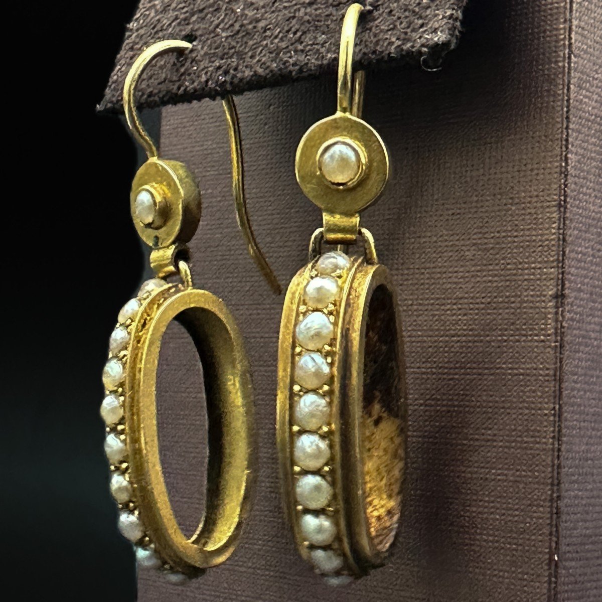 Pair Of Napoleon III Period Earrings-photo-3