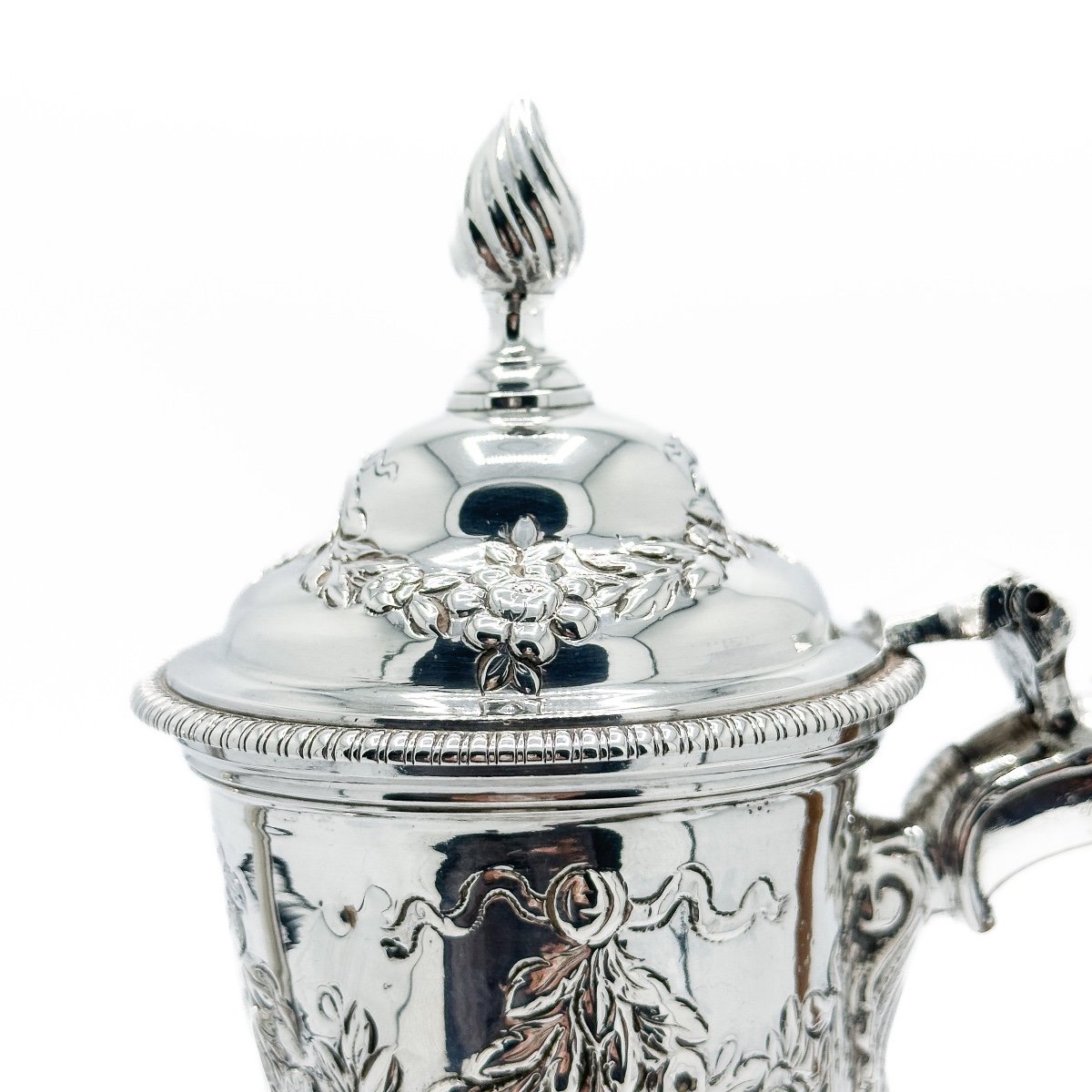  London Sterling Silver Coffee Pot - 1773-photo-3