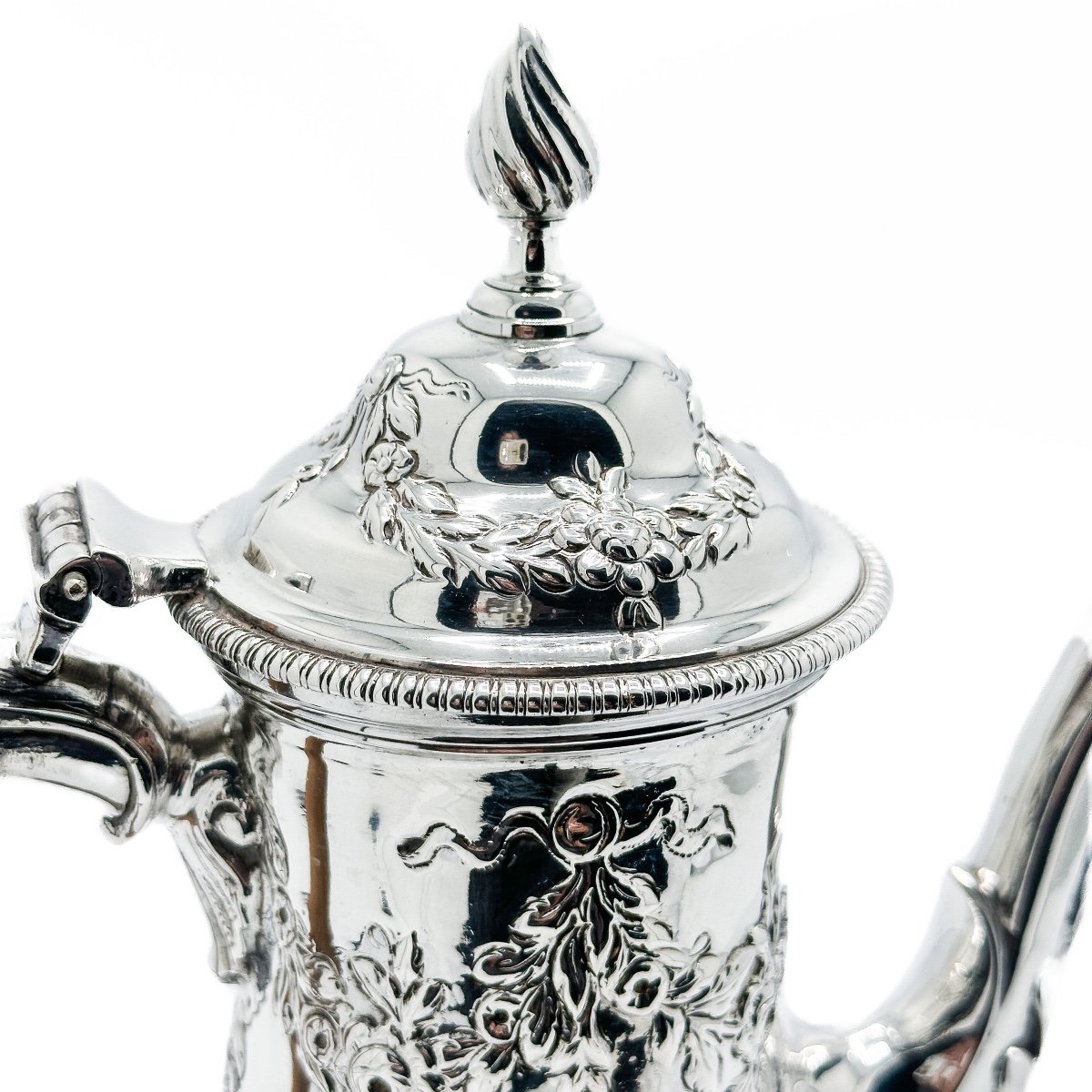  London Sterling Silver Coffee Pot - 1773-photo-3