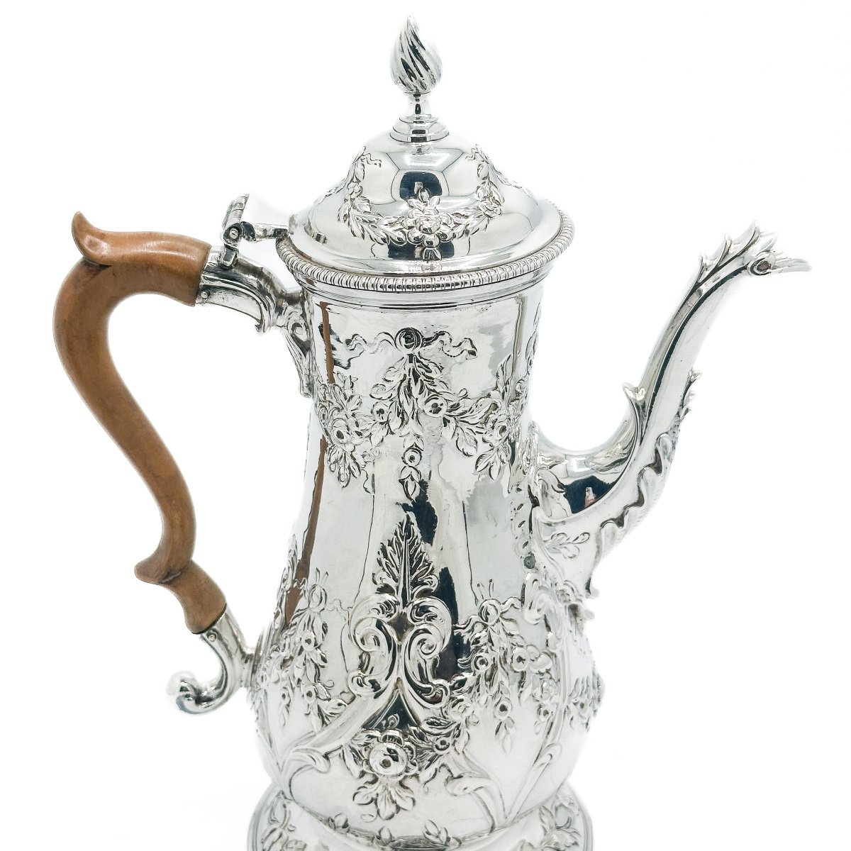  London Sterling Silver Coffee Pot - 1773-photo-4