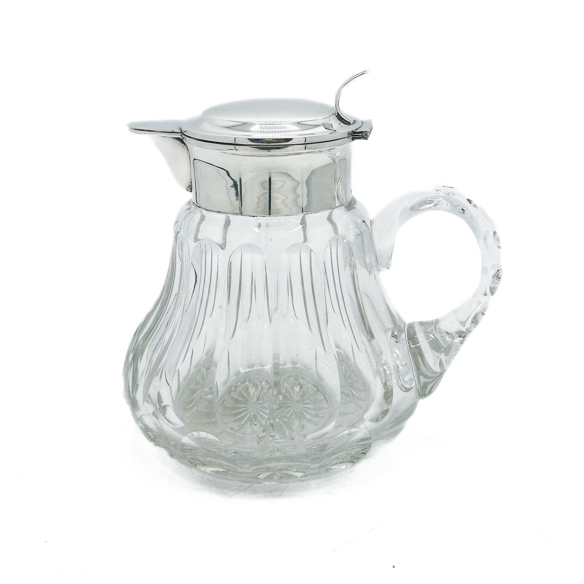  Cut Crystal And Silver Pitcher -photo-2