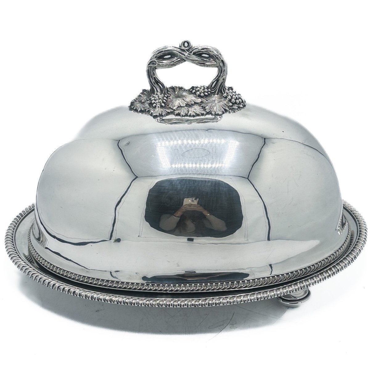 Old Sheffield Silver Plated Meat And Game Dish Cover, Late 19th Century  