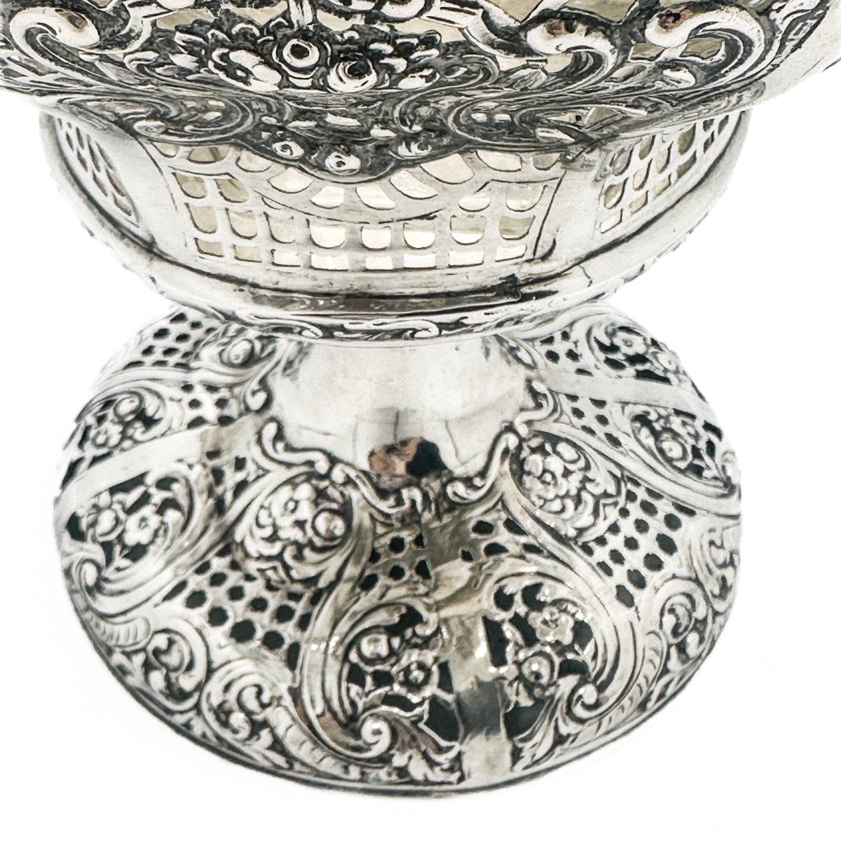 Centerpiece Cup In 800 Thousandths Silver And Crystal, German Rococo Style, Late 19th Century-photo-6