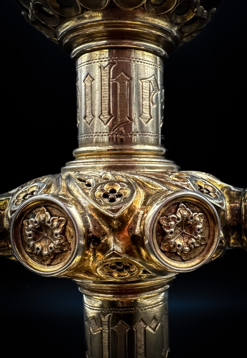  Neo-gothic Style Silver-gilt Chalice Decorated With Christian Iconographic Symbols, F-photo-5