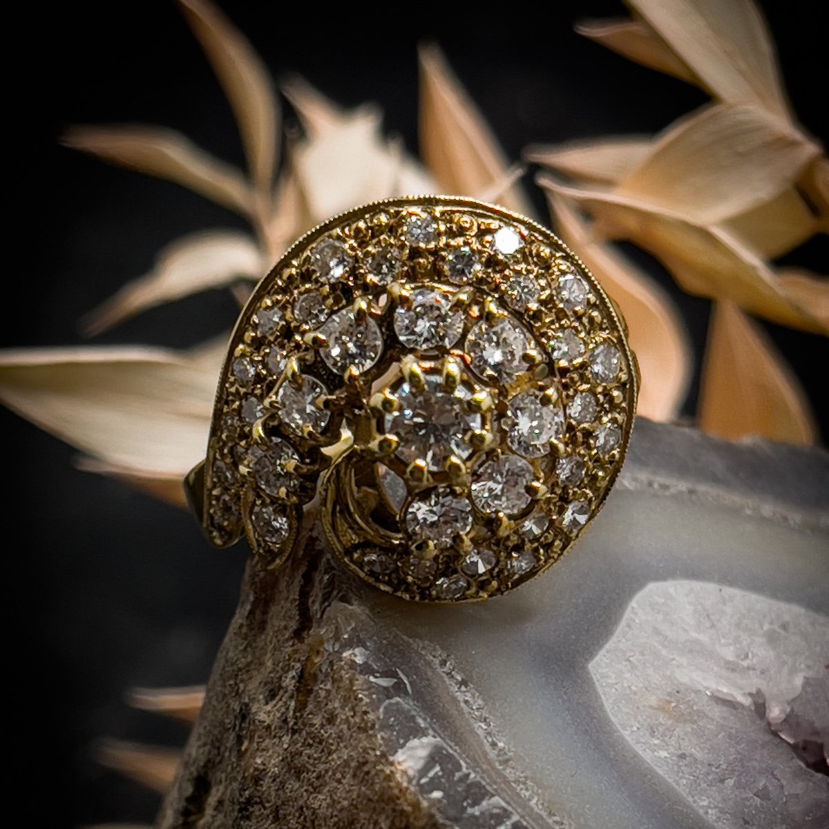 “tourbillon” Ring In Gold, Diamonds