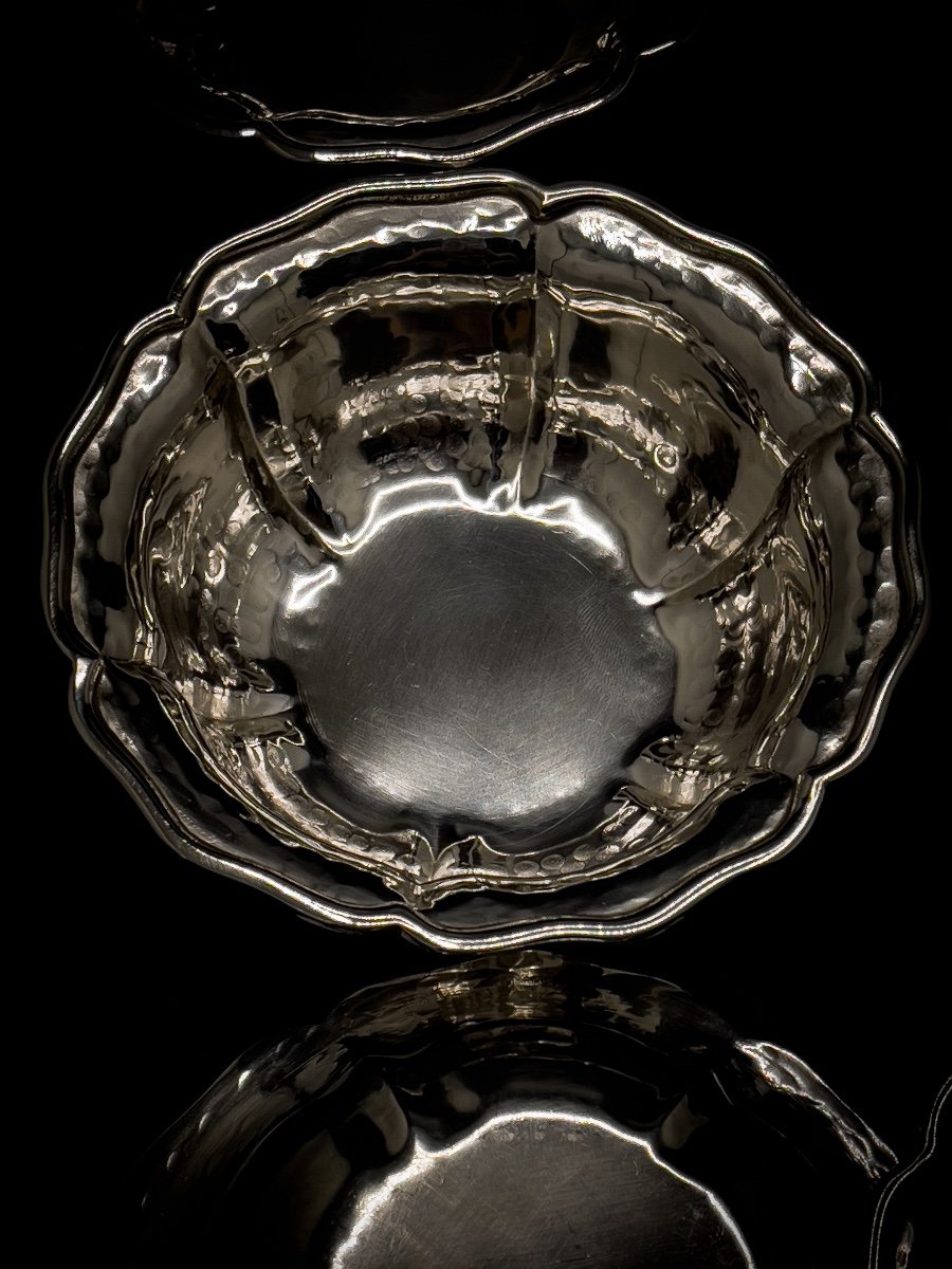 8 800/1000 Sterling Silver Cups In Hammered Silver-photo-4