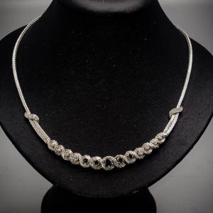 Vintage 80s Necklace In 18k White Gold