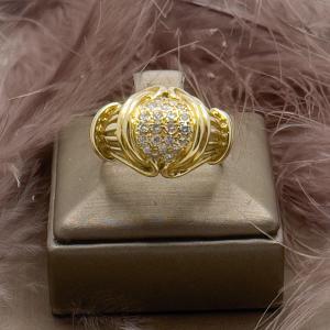 Bague Vintage Des Années 80 En Or 18 K 