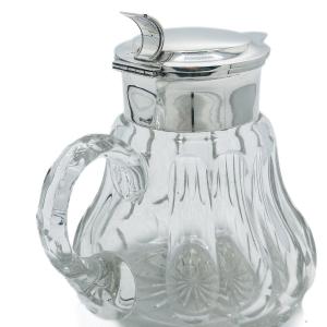  Cut Crystal And Silver Pitcher 