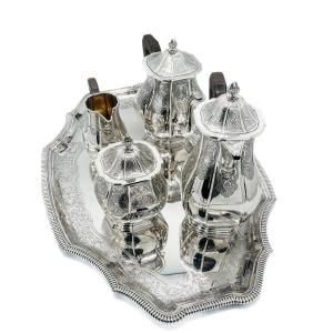 Sterling Silver Coffee And Tea Set By Decoster Silversmith Ré Style Coffee And Tea Set