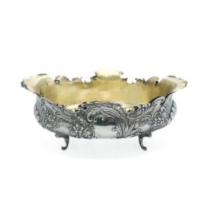 Solid Silver Planter “jonc” Model By Wolfers, Brussels, Late 19th Century Magnificent J