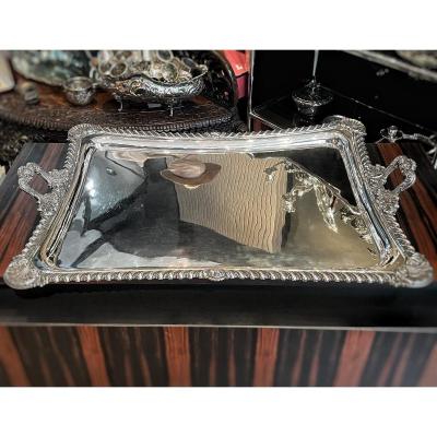 Exceptional Large Solid Silver Tray By Carlo Balbino