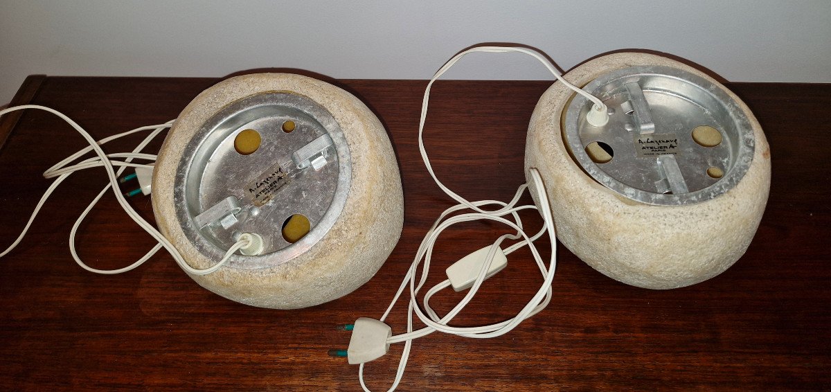 André Cazenave "pebble" Lamp From The 70s-photo-4