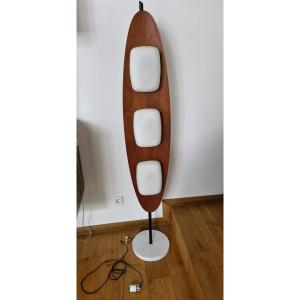 Lampadaire Surf Teck et Opalines 1960