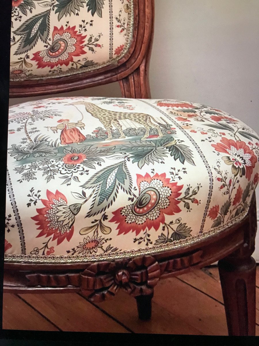 Paire De Chaises Noyer époque Louis XVI Lyon  par CARPENTIER XVIIIe-photo-2