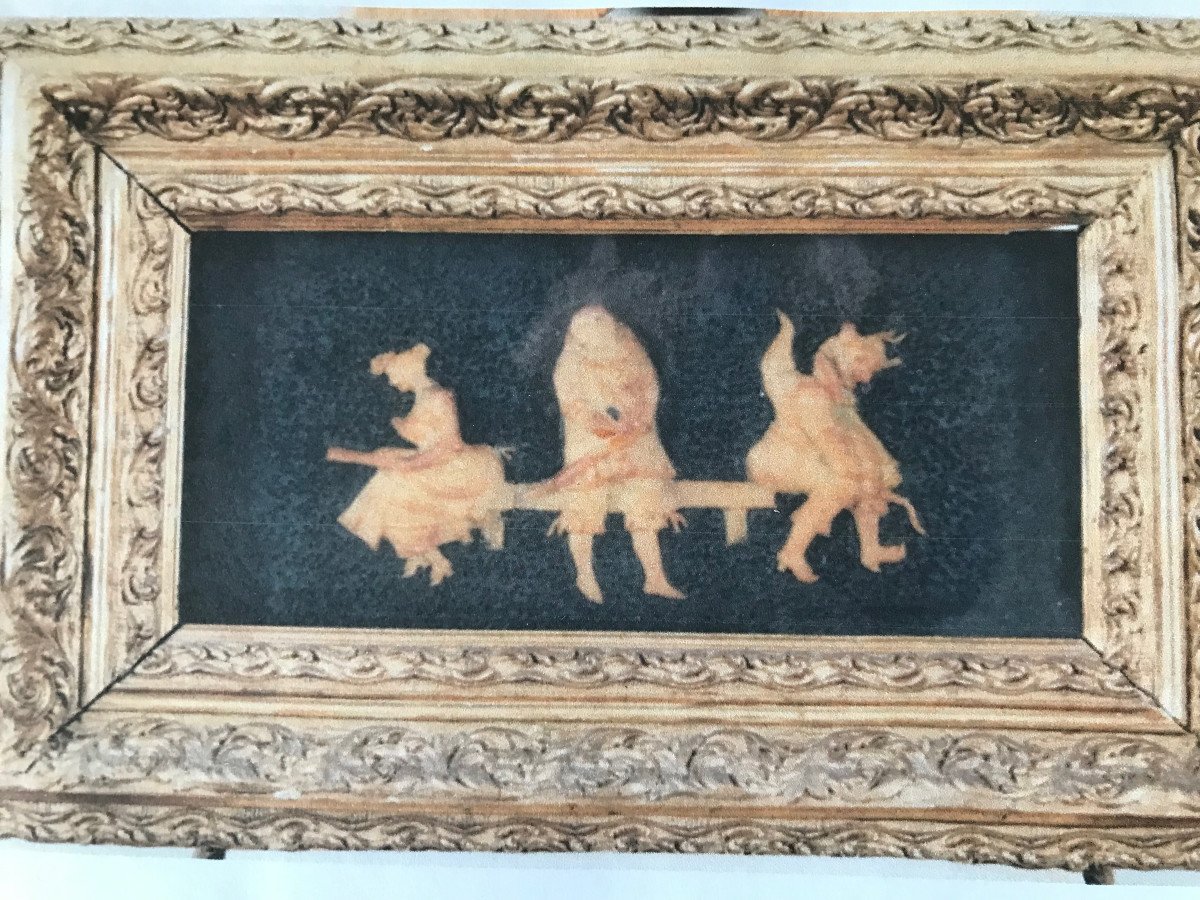 Wax Painting In Semi Relief Commedia Dell'arte Italy 19th Century-photo-3
