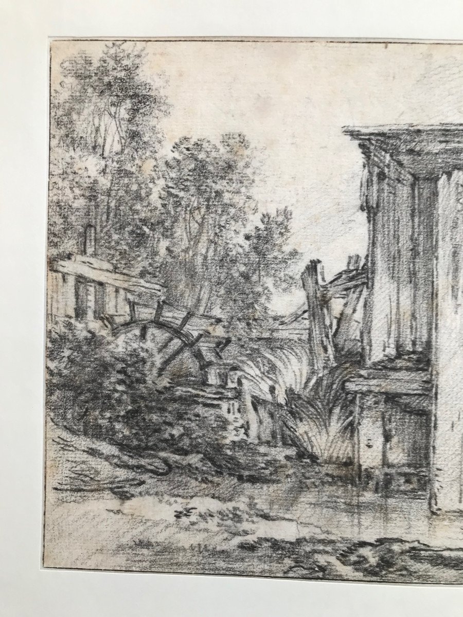 Framed Drawing By François Boucher 18th-photo-4