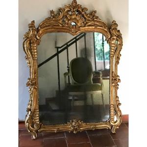 Large Gilt Wood Mirror18th Period Late Regency Early Louis XV