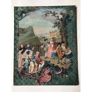 Gouache On Vellum Mid 18th Century Holland Or Belgium