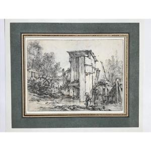 Framed Drawing By François Boucher 18th