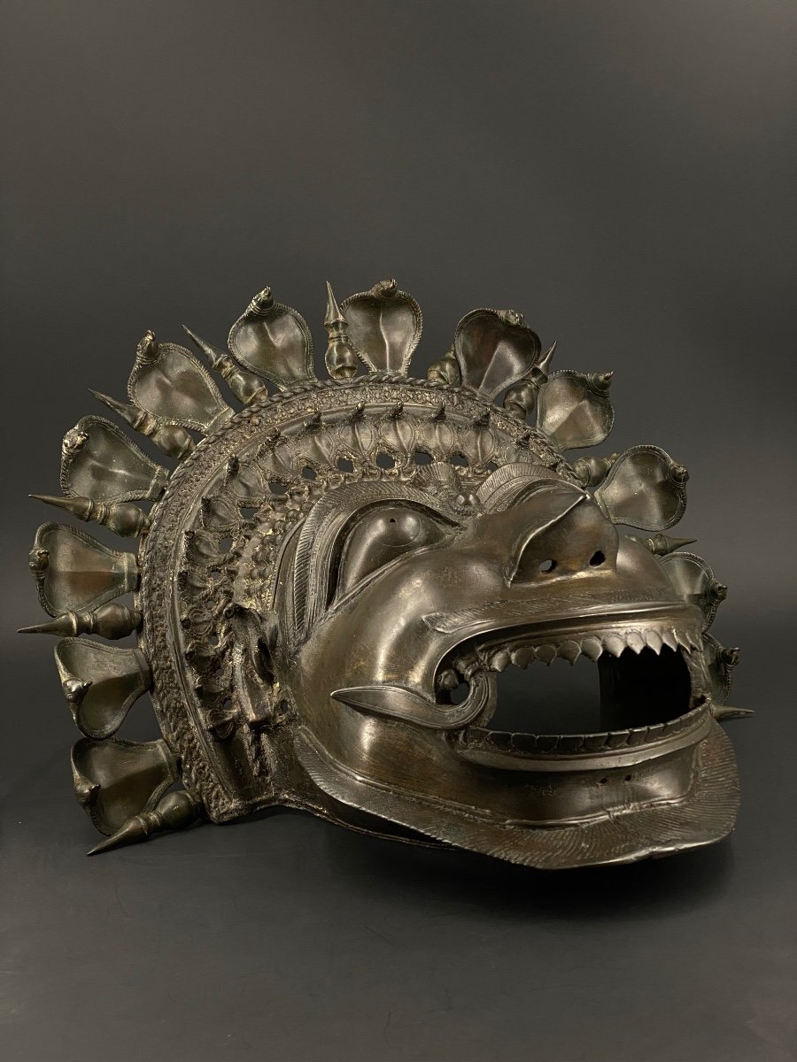 Bhuta Mask, Bronze From Karnataka, India-photo-2