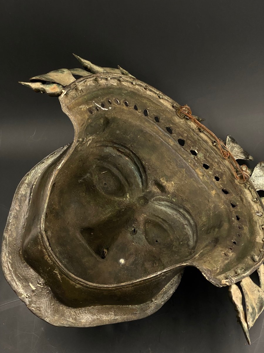 Bhuta Mask, Bronze From Karnataka, India-photo-6