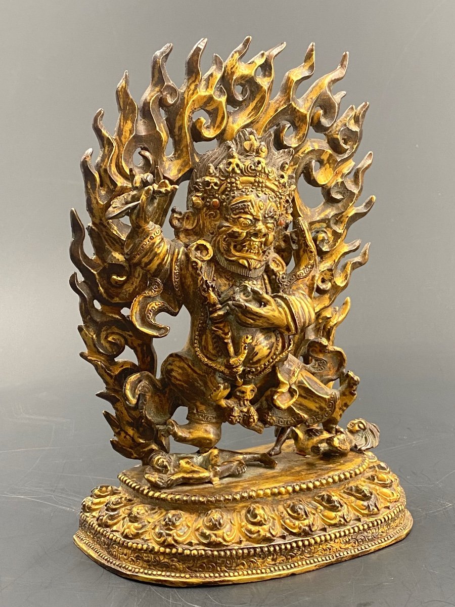 Mahakala, Gilded Bronze, Nepal -photo-3