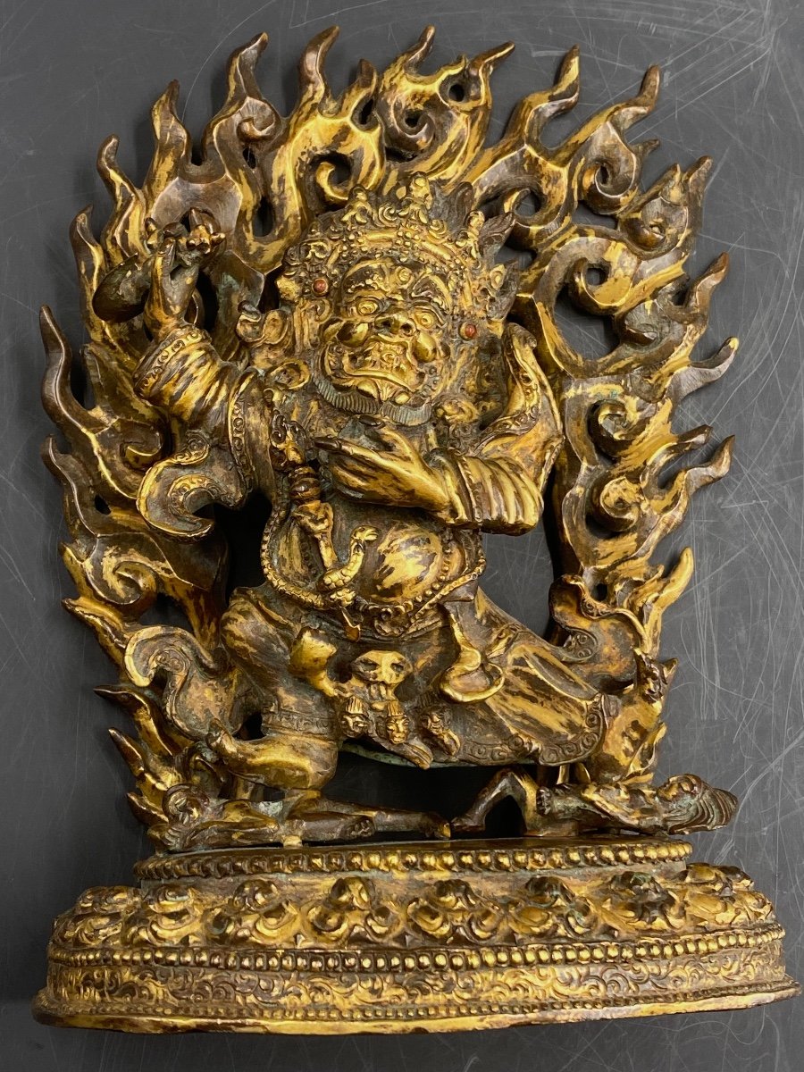 Mahakala, Gilded Bronze, Nepal -photo-4