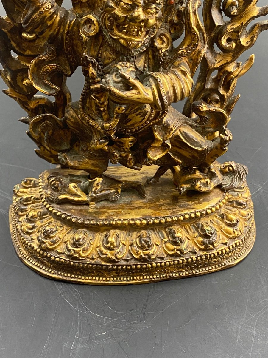 Mahakala, Gilded Bronze, Nepal -photo-2