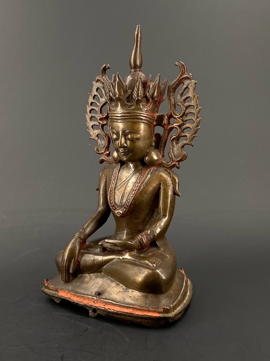 Buddha, Bronze, Burma, 17th-photo-2