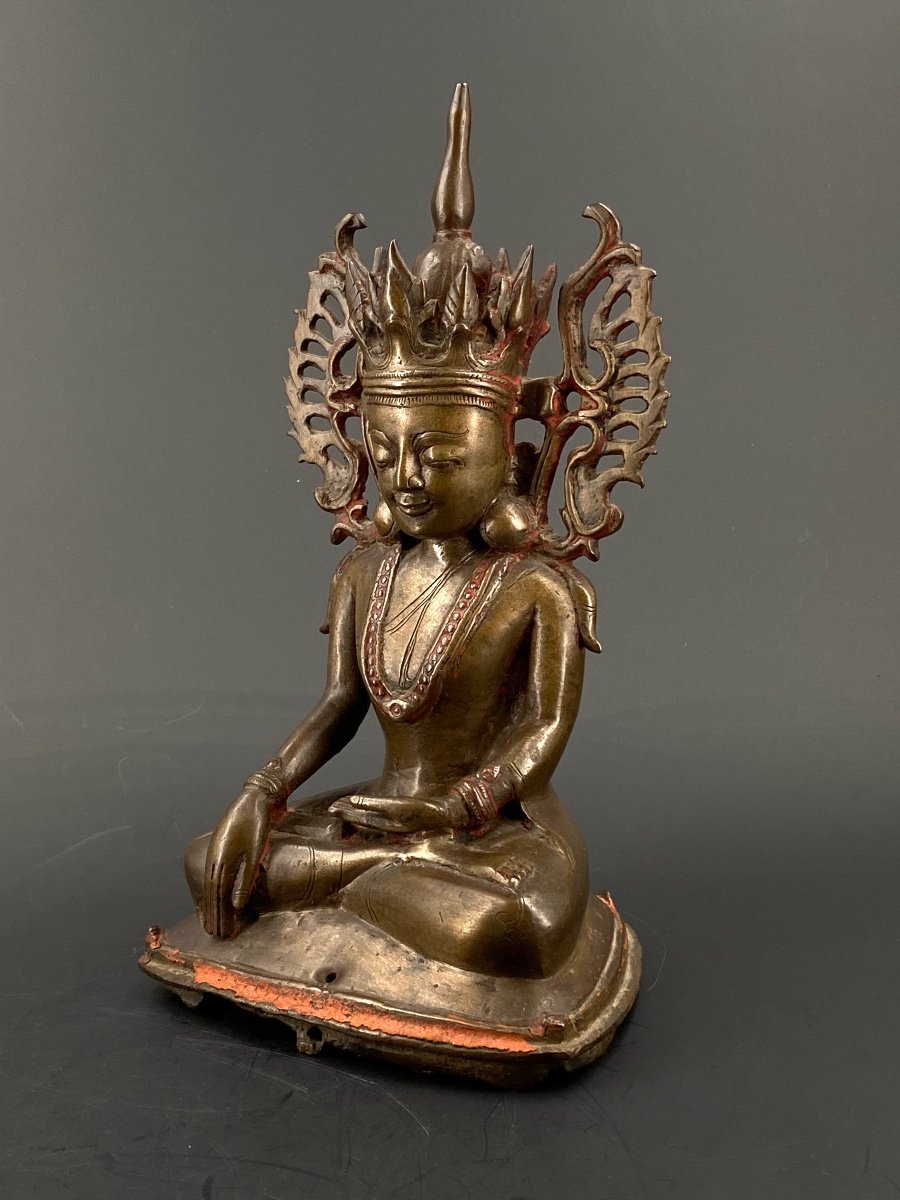 Bouddha, bronze, Birmanie, 17ème-photo-2