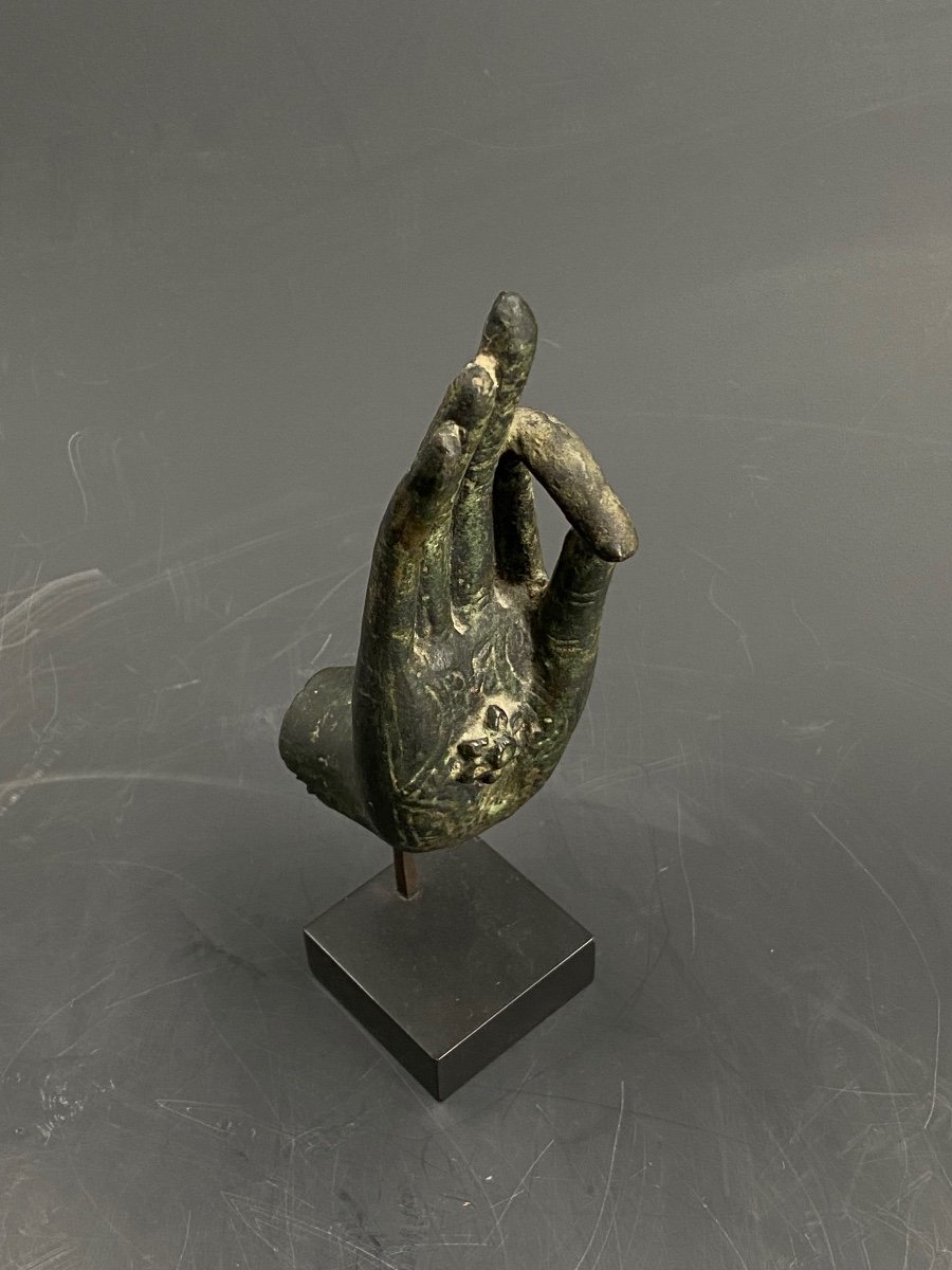 Buddha's Hand, Bronze, Thailand, 16/17th Century-photo-2