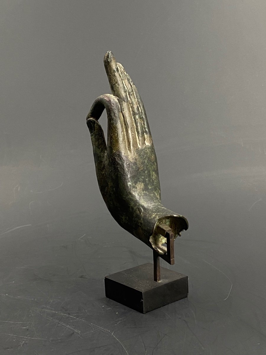 Buddha's Hand, Bronze, Thailand, 16/17th Century-photo-1